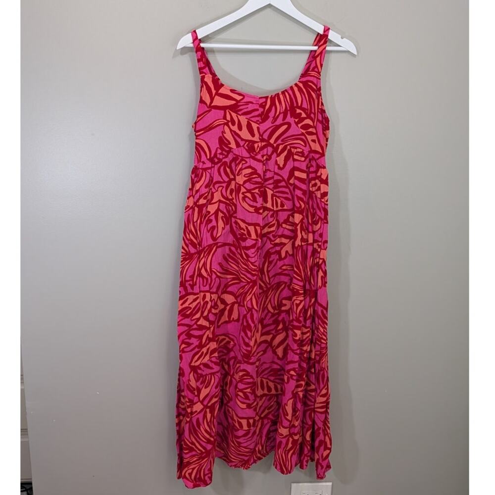 Goa by Japna Sundress Bold Floral Tropical Garden Vacation Resort - Size M